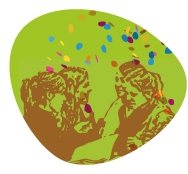 pictogramme avec groupe d'�tudiants vert